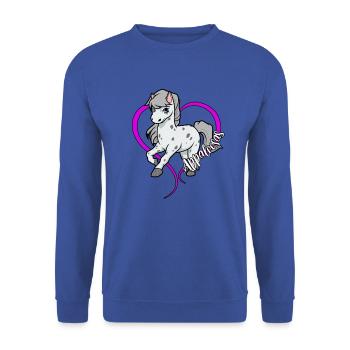 Amateurs de chevaux - Appaloosa - Sweat-shirt Unisexe - bleu royal - Devant - Alina (178cm) & Michal (187cm)
