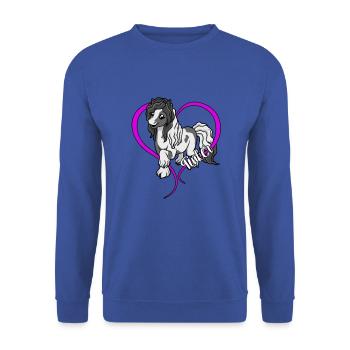 Amoureux des chevaux - Tinker - Sweat-shirt Unisexe - bleu royal - Devant - Alina (178cm) & Michal (187cm)