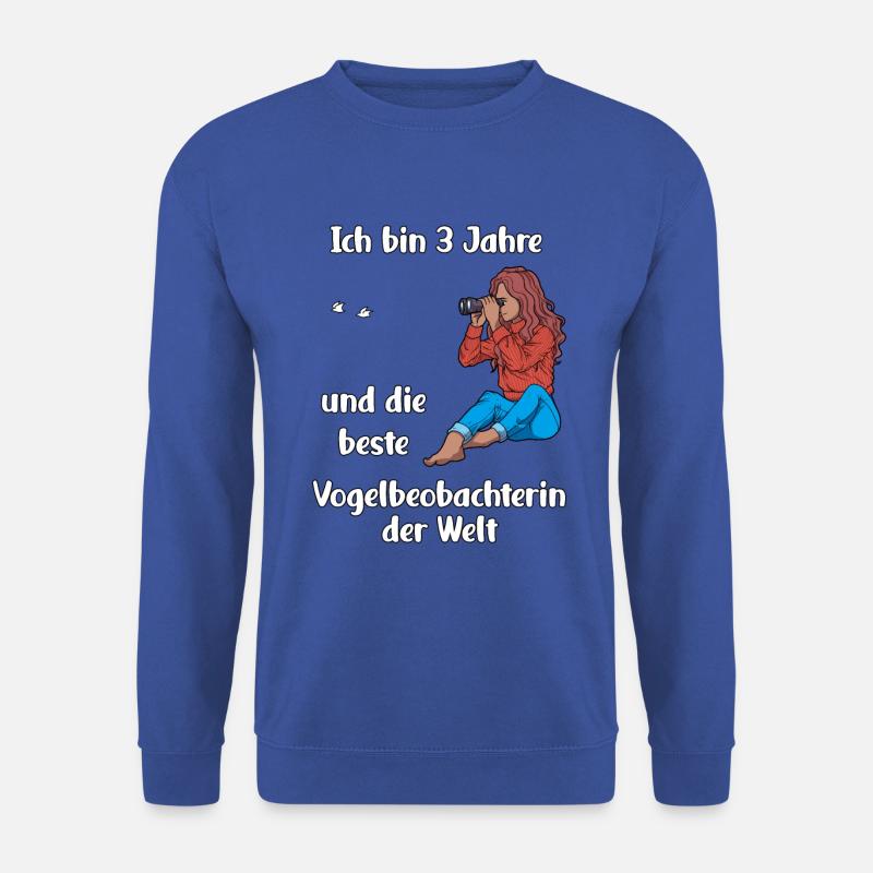 Ich bin 3 - Mädchen Vogelbeobachtung - Unisex Pullover - Royalblau