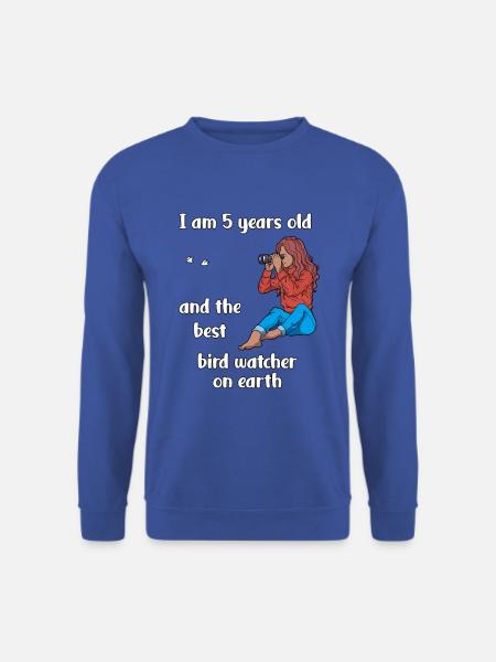 I'm 5 - Girl Bird Watching - Unisex Sweatshirt - royal blue