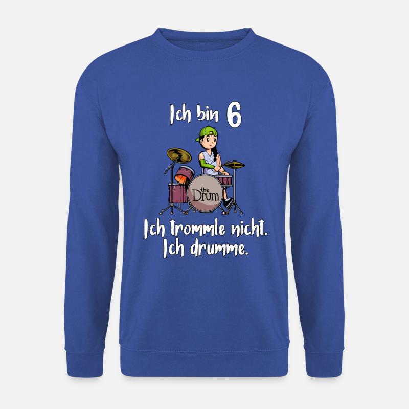 Ich bin 6 - Mädchen Schlagzeuger - Unisex Pullover - Royalblau