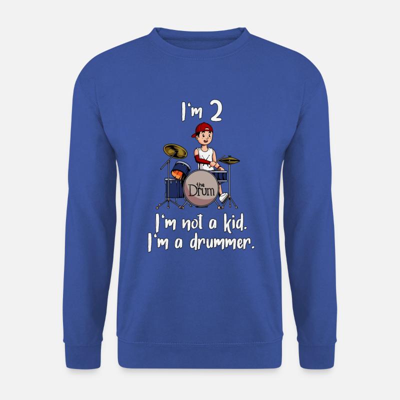 I'm 2 - Young Drummer - Unisex Sweatshirt - royal blue