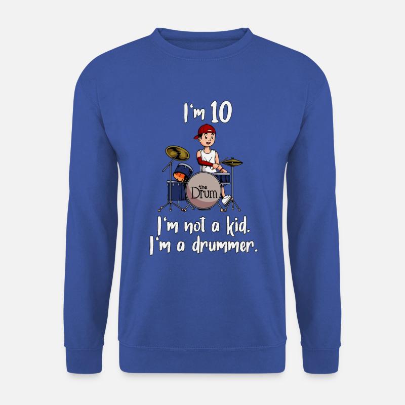 I'm 10 - Young Drummer - Unisex Sweatshirt - royal blue