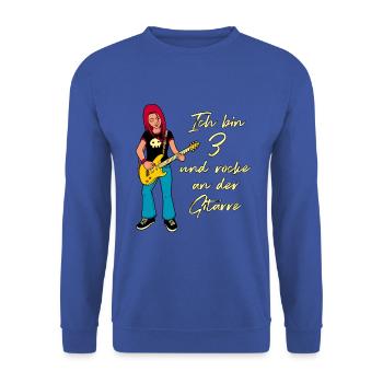 Ich bin 3 - Mädchen Gitarrist - Unisex Pullover - Royalblau - Vorne - Alina (178cm) & Michal (187cm)