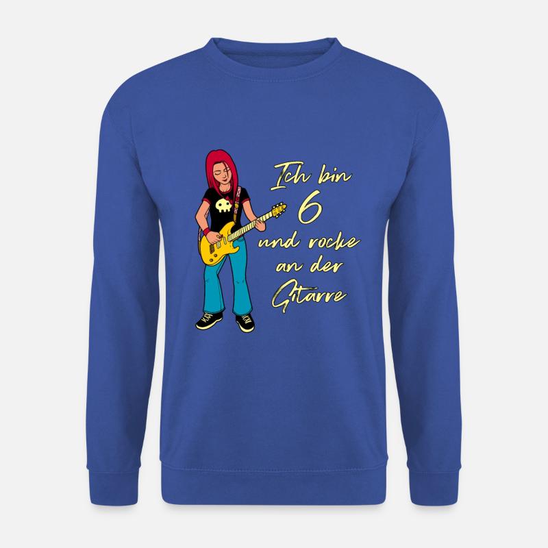 Ich bin 6 - Mädchen Gitarrist - Unisex Pullover - Royalblau