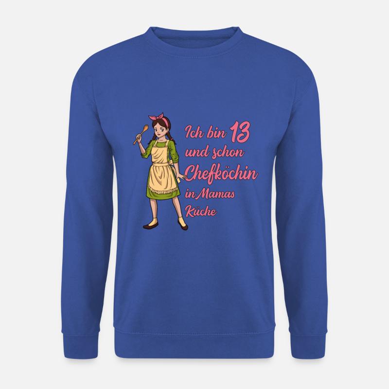 Ich bin 13 - Mädchen Koch - Unisex Pullover - Royalblau
