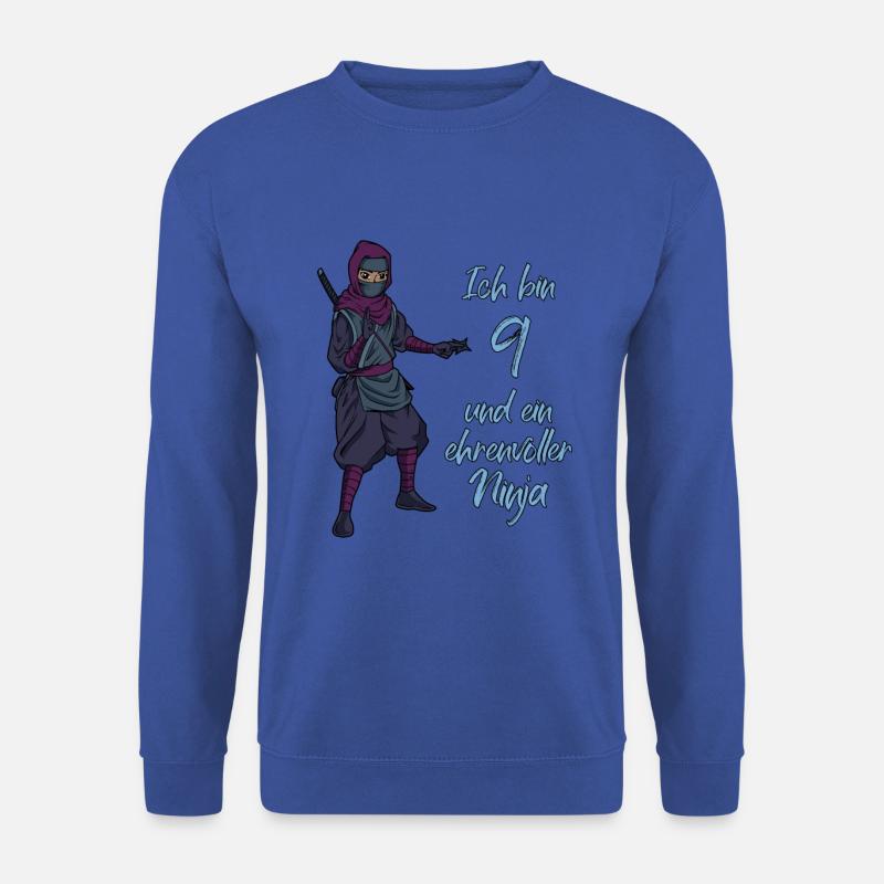 Ich bin 9 - Jungen Ninja - Unisex Pullover - Royalblau