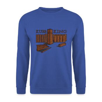 Wikingerschach - KUBB - Unisex Pullover - Royalblau - Vorne - Alina (178cm) & Michal (187cm)