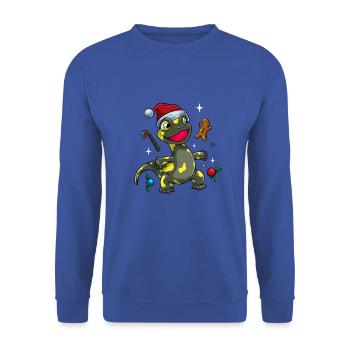 Salamandre de feu de Noël sucrée - Sweat-shirt Unisexe - bleu royal - Devant - Alina (178cm) & Michal (187cm)
