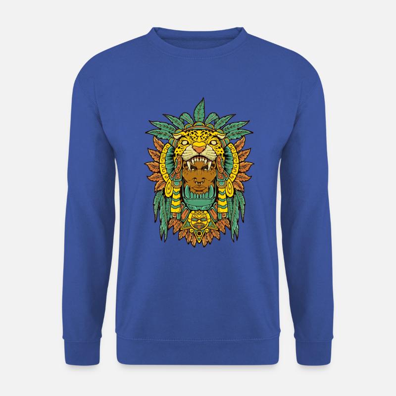 Aztekischer Krieger - Jaguarkrieger - Unisex Pullover - Royalblau