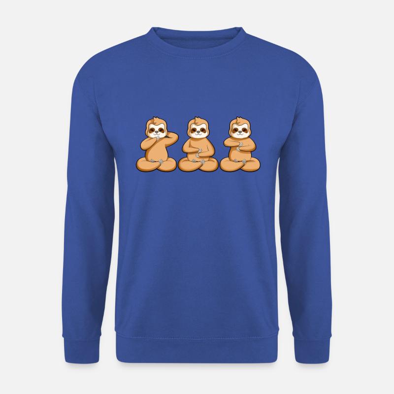 Drei Faultiere beim Reiki - Unisex Pullover - Royalblau