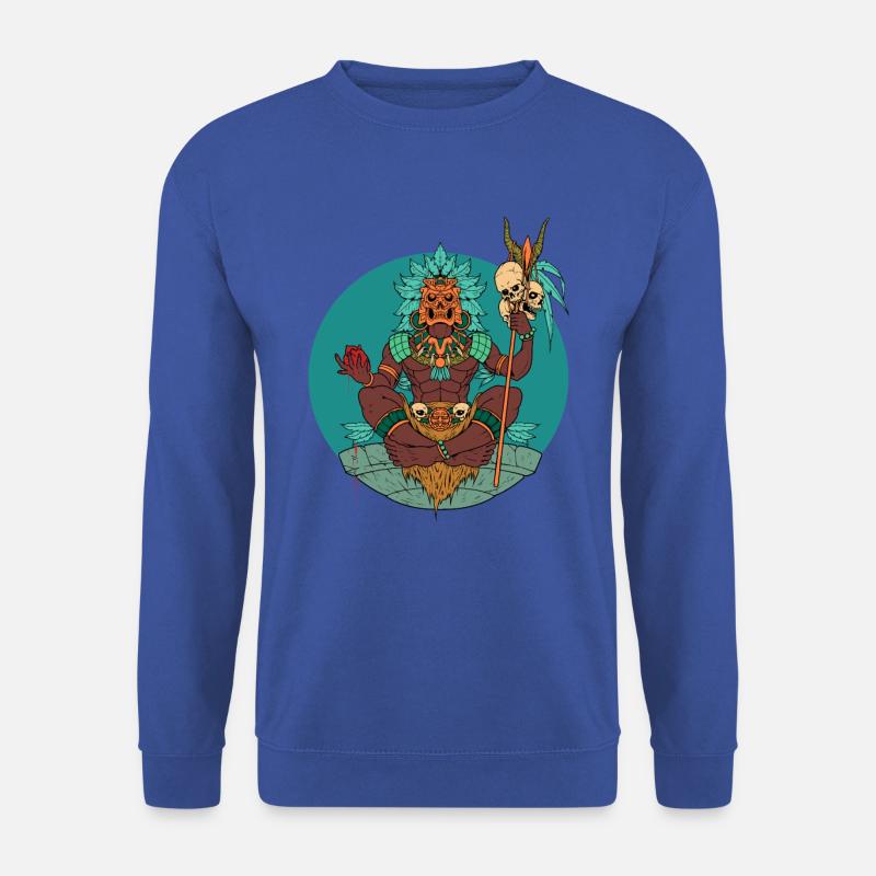Aztekischer Schamane - Unisex Pullover - Royalblau