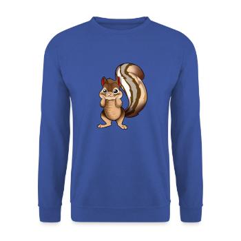 Cartoon Stripe Cheek Squirrel - Unisex Sweatshirt - royal blue - Front - Alina (178cm) & Michal (187cm)