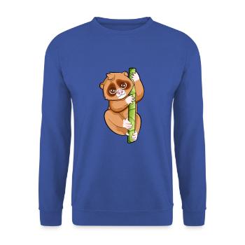 Kawaii Lori - Unisex Pullover - Royalblau - Vorne - Alina (178cm) & Michal (187cm)