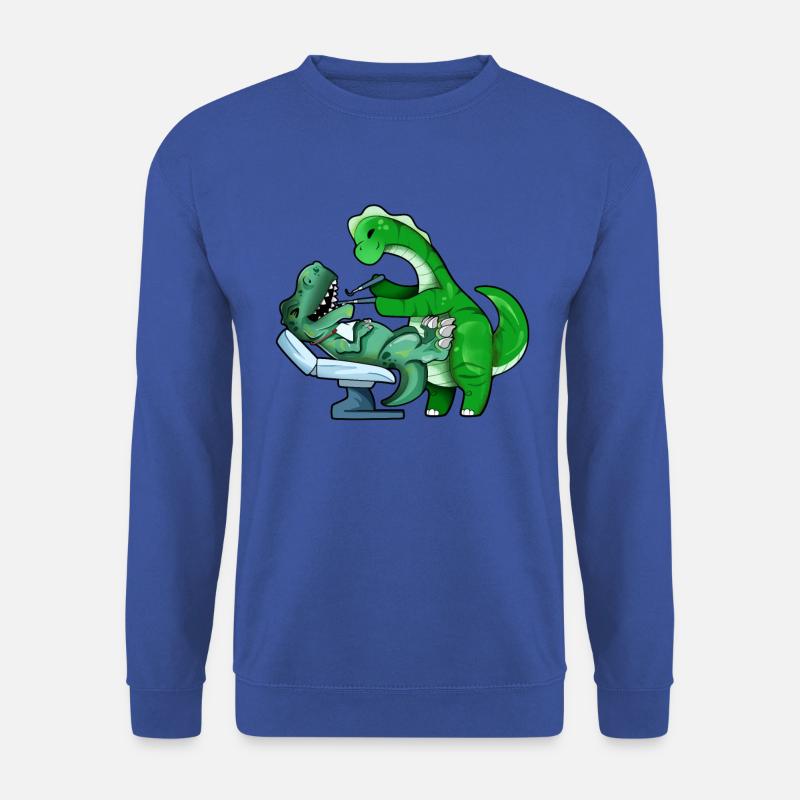 TREX at the Brachiosaurus dentist - Unisex Sweatshirt - royal blue