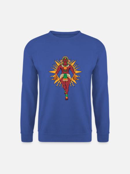 Aztekischer Gott der Sonne - Tonatiuh - Unisex Pullover - Royalblau