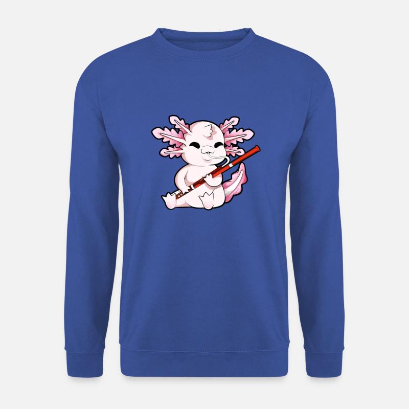 Axolotl spielt Fagott - Unisex Pullover - Royalblau