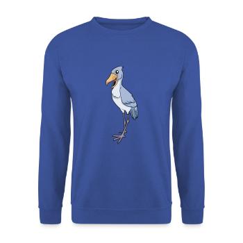 Kawaii Bec-en-sabot - Sweat-shirt Unisexe - bleu royal - Devant - Alina (178cm) & Michal (187cm)