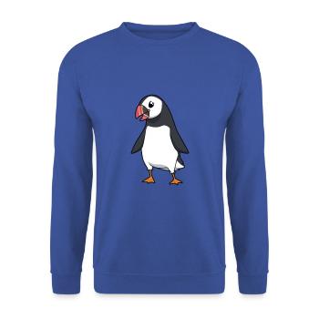 Kawaii puffins - Unisex Sweatshirt - royal blue - Front - Alina (178cm) & Michal (187cm)