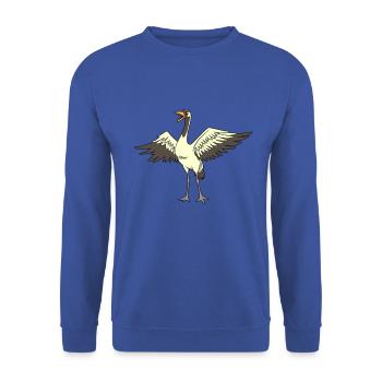 Grue Kawaii - Sweat-shirt Unisexe - bleu royal - Devant - Alina (178cm) & Michal (187cm)