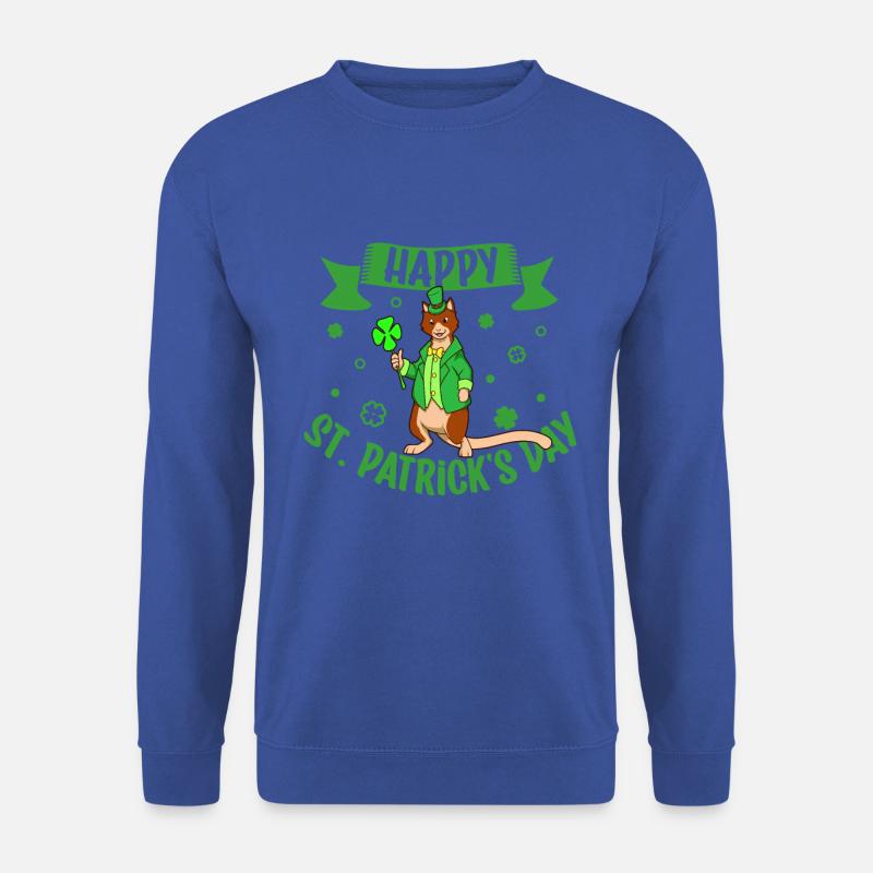 St Patrick's Kangaroo - Happy St Patrick's Day - Unisex Sweatshirt - royal blue