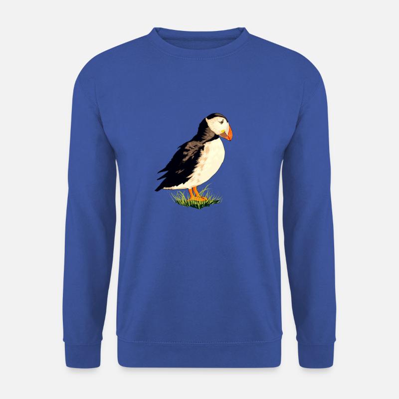 Zeichnung des Papageientaucher - Unisex Pullover - Royalblau