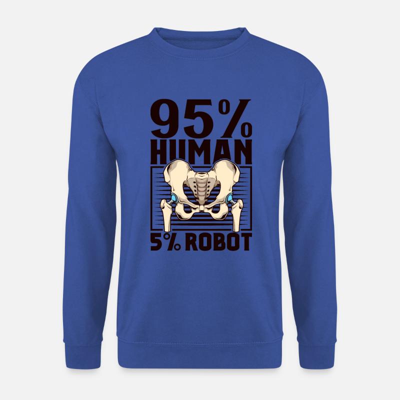5 Prozent Roboter - Hüft OP - Unisex Pullover - Royalblau