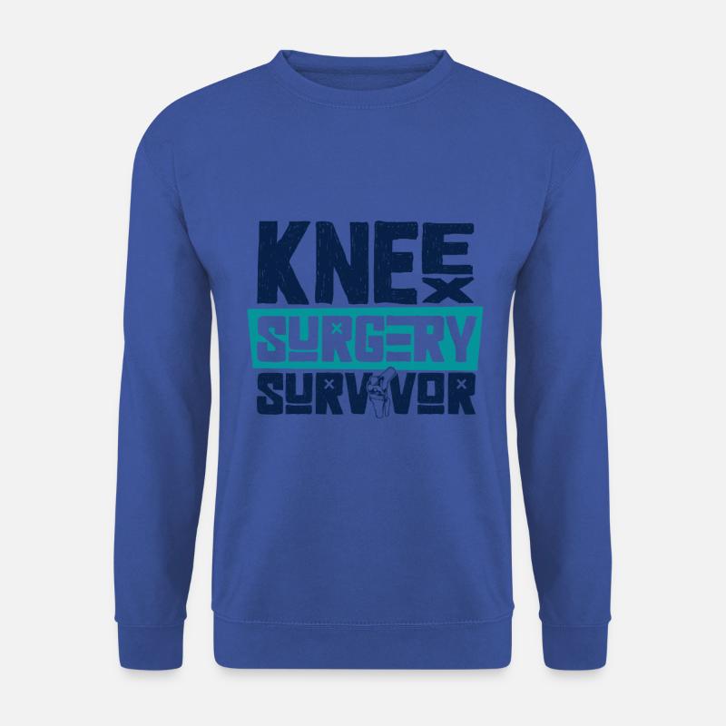 Überlebender einer Knie OP - Unisex Pullover - Royalblau