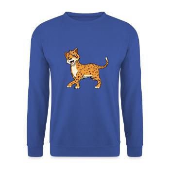 Kawaii Jaguar - Sweat-shirt Unisexe - bleu royal - Devant - Alina (178cm) & Michal (187cm)