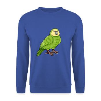 Kawaii Kakapo - Unisex Sweatshirt - royal blue - Front - Alina (178cm) & Michal (187cm)