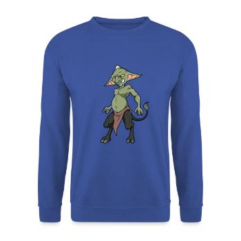Kallikantzaros - Unisex Pullover - Royalblau - Vorne - Alina (178cm) & Michal (187cm)