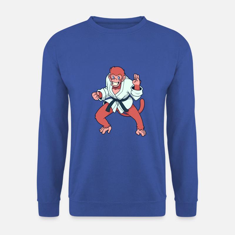 Comic monkey makes karate - Unisex Sweatshirt - royal blue