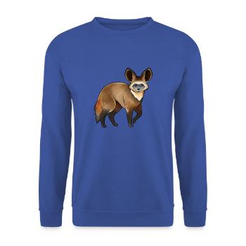 Drawing of a bat-eared fox - Unisex Sweatshirt - royal blue - Front - Alina (178cm) & Michal (187cm)
