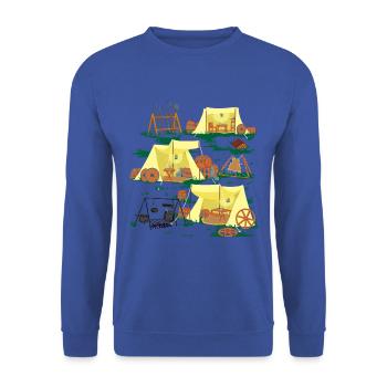 Medieval Camp - Medieval Camping - Unisex Sweatshirt - royal blue - Front - Alina (178cm) & Michal (187cm)