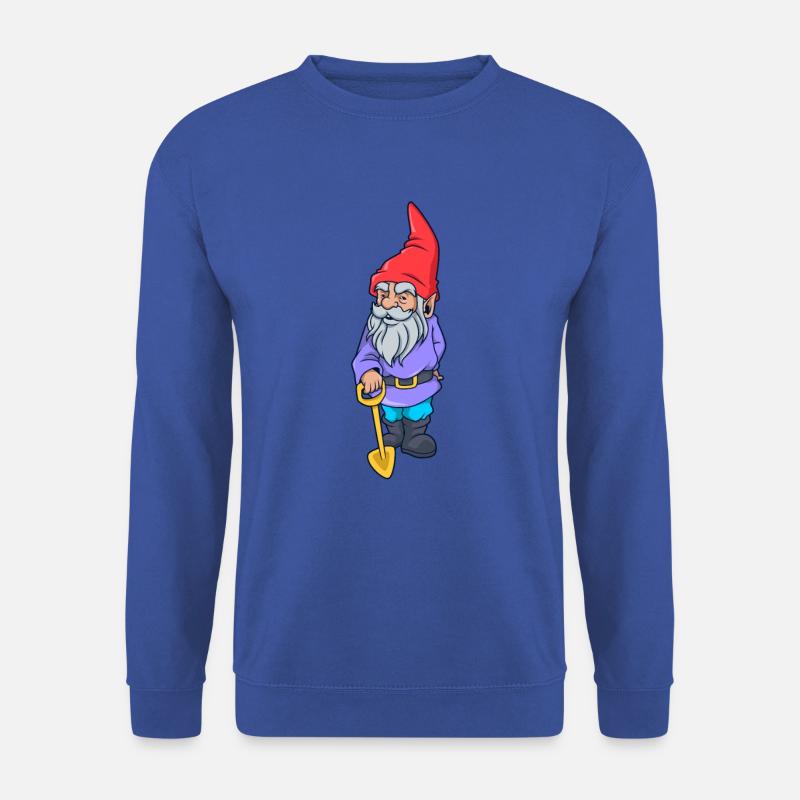 Gartenzwerg mit Schaufel - Unisex Pullover - Royalblau