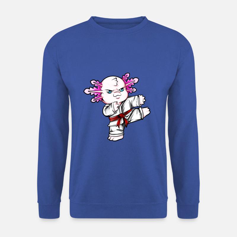 Comic Axolotl makes karate - Unisex Sweatshirt - royal blue