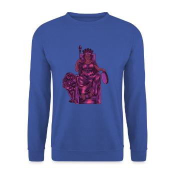 Déesse phrygienne - Cybèle - Sweat-shirt Unisexe - bleu royal - Devant - Alina (178cm) & Michal (187cm)