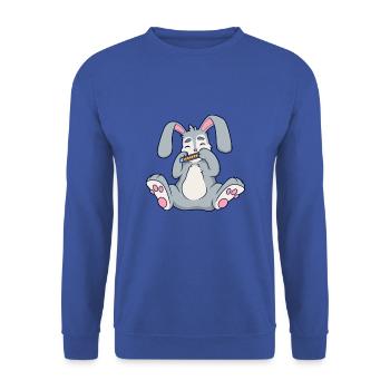 Rabbit plays harmonica - Unisex Sweatshirt - royal blue - Front - Alina (178cm) & Michal (187cm)