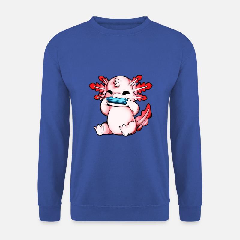 Axolotl plays harmonica - Unisex Sweatshirt - royal blue