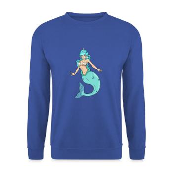 Sirène licorne - Sweat-shirt Unisexe - bleu royal - Devant - Alina (178cm) & Michal (187cm)