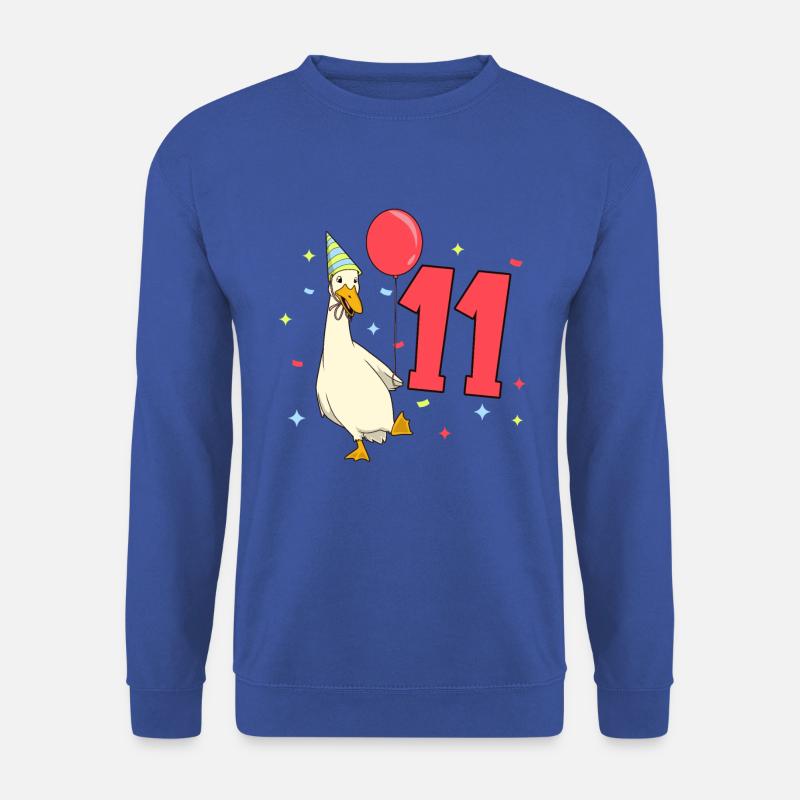 Mit Laufente - Kinder Geburtstag 11 Jahre - Unisex Pullover - Royalblau