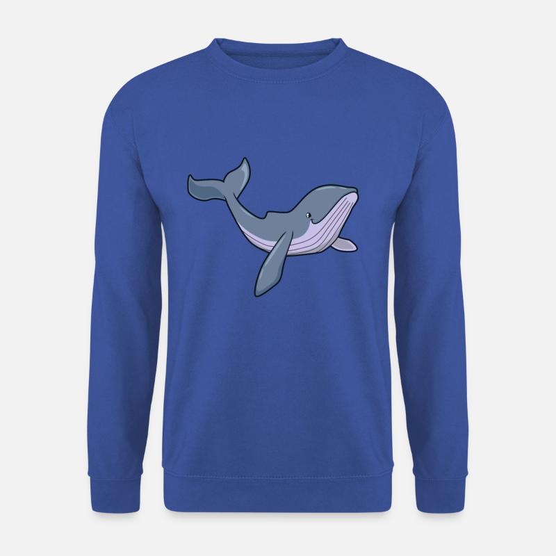 Kawaii Wal - Buckelwal - Unisex Pullover - Royalblau