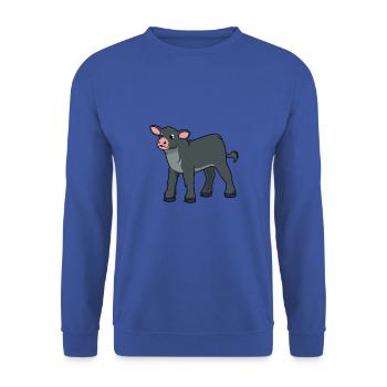 Bœuf Kawaii Black Angus - Sweat-shirt Unisexe - bleu royal - Devant - Alina (178cm) & Michal (187cm)