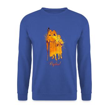 Archangel Raphael - Unisex Sweatshirt - royal blue - Front - Alina (178cm) & Michal (187cm)
