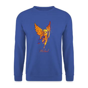 Archangel Michael - Unisex Sweatshirt - royal blue - Front - Alina (178cm) & Michal (187cm)