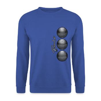 Boules - Unisex Sweatshirt - royal blue - Front - Alina (178cm) & Michal (187cm)
