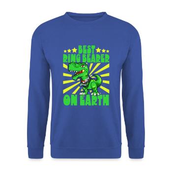 Meilleur porteur d’anneau au monde - Porteur d’anneau - Sweat-shirt Unisexe - bleu royal - Devant - Alina (178cm) & Michal (187cm)