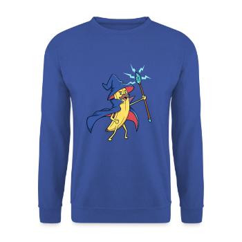 Wizard Banana - Sweat-shirt Unisexe - bleu royal - Devant - Alina (178cm) & Michal (187cm)