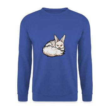 Drawing of an Afghan fox - Unisex Sweatshirt - royal blue - Front - Alina (178cm) & Michal (187cm)