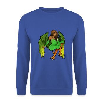Harpie - Sweat-shirt Unisexe - bleu royal - Devant - Alina (178cm) & Michal (187cm)